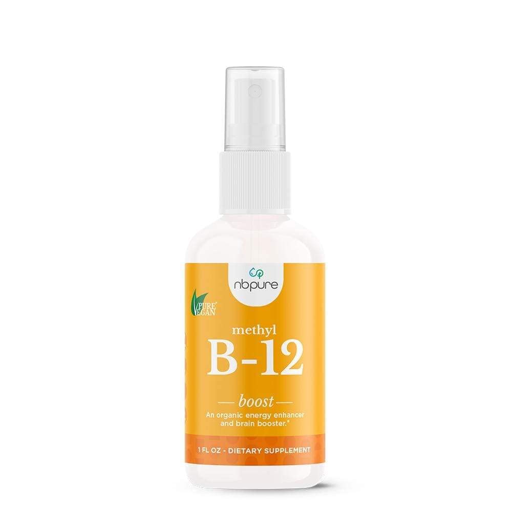 nbpure Organic & Vegan Methyl B12 Spray - 500mcg per Spray | Energy, Mood & Nerve Support