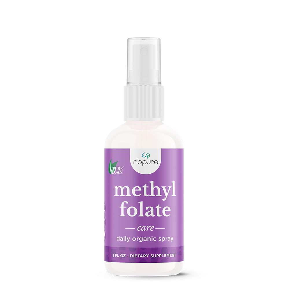 nbpure Methylfolate Vitamin B9 Spray Supplement – Liquid Folic Acid, 1 oz