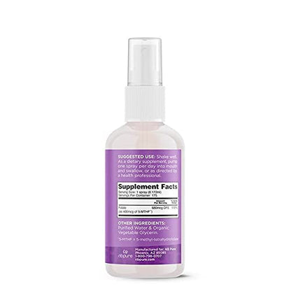 nbpure Methylfolate Vitamin B9 Spray Supplement – Liquid Folic Acid, 1 oz