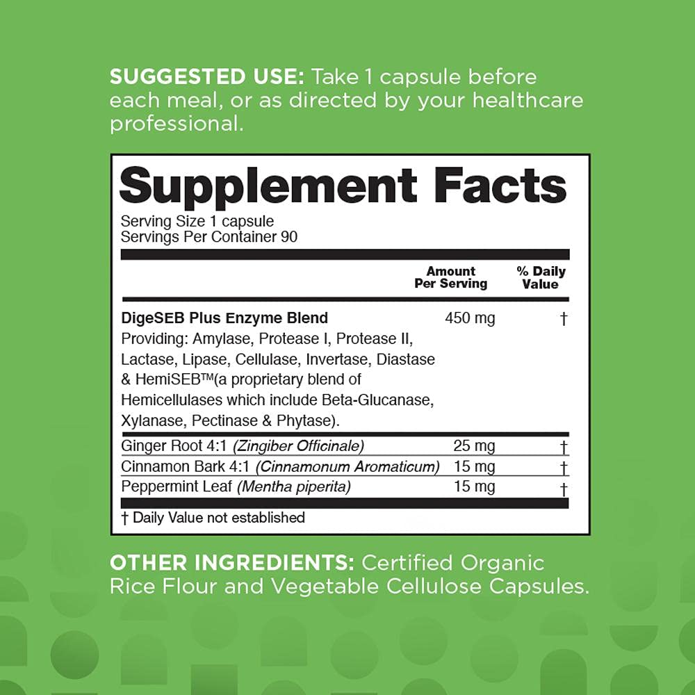 Nbpure Vegan Digestive Enzyme Complex – Daily Digestive Support (12 Enzymes & 3 Herbs)