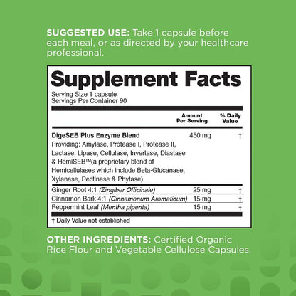 Nbpure Vegan Digestive Enzyme Complex – Daily Digestive Support (12 Enzymes & 3 Herbs)