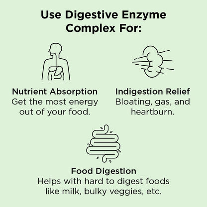 Nbpure Vegan Digestive Enzyme Complex – Daily Digestive Support (12 Enzymes & 3 Herbs)