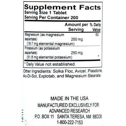 NCI Advanced Research K Mg Capsules - 200 Count | Dr. Hans Nieper