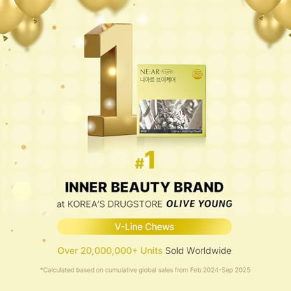 NE:AR V-Line Chews – Herbal Anti-Bloat Formula for Puffiness, Circulation & Water Balance | Pineapple Flavor