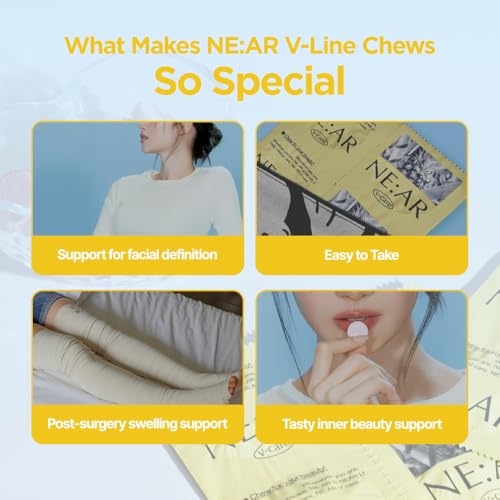 NE:AR V-Line Chews – Herbal Anti-Bloat Formula for Puffiness, Circulation & Water Balance | Pineapple Flavor