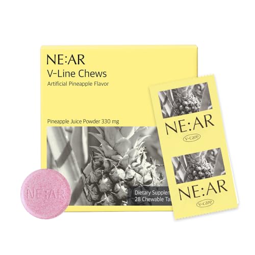 NE:AR V-Line Chews – Herbal Anti-Bloat Formula for Puffiness, Circulation & Water Balance | Pineapple Flavor
