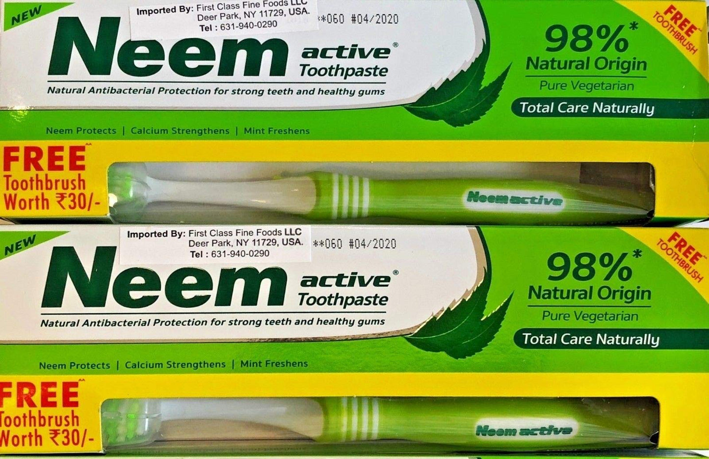Neem Active Herbal Toothpaste - Pure Neem Extract, 2 Pack (2 x 200 g)