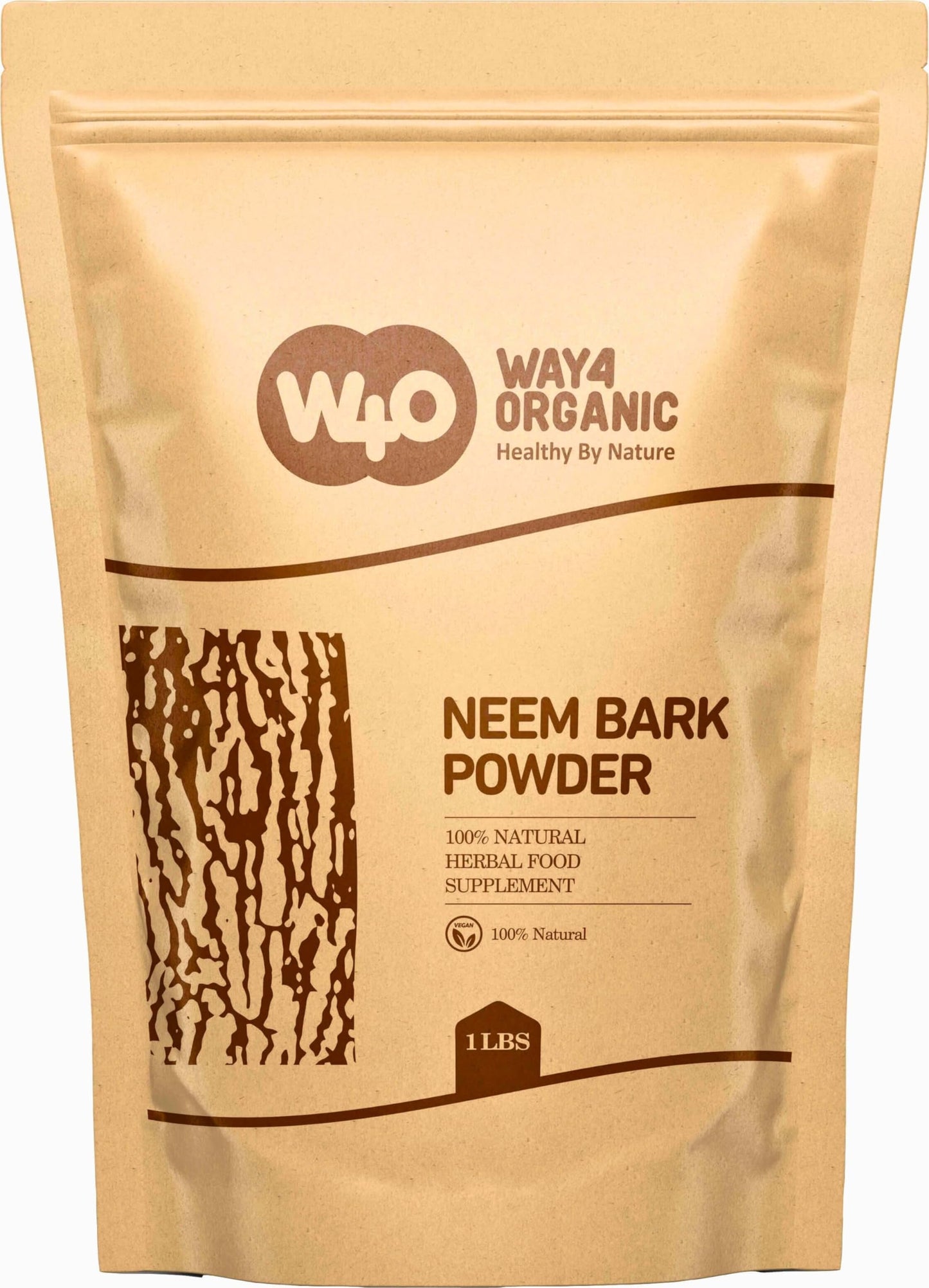 Neem Bark Powder 16 Oz (1 lb) - Dental & Digestion Support - Tooth Powder - Way4Organic