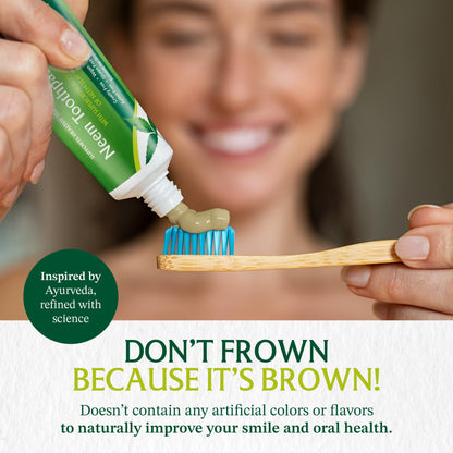 Neem Fluoride Free Toothpaste – Vegan, Gluten-Free | Clove & Stevia (Single Pack)