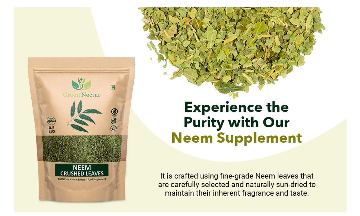 Neem Leaf 8 Oz - 100% Natural Detox Tea | Crushed Leaves | Non-GMO