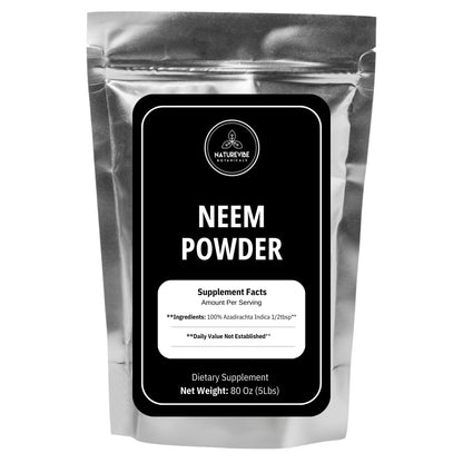 Neem Leaf Powder 5lbs (80 oz) | Naturevibe Botanicals | Azadirachta Indica | Non-GMO & Gluten Free | 100% Pure & Natural
