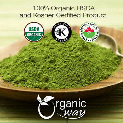 ORGANIC WAY Neem Leaf Powder – Organic & Kosher Certified | Non-GMO & Gluten Free | USDA Certified | Origin India | 8 oz