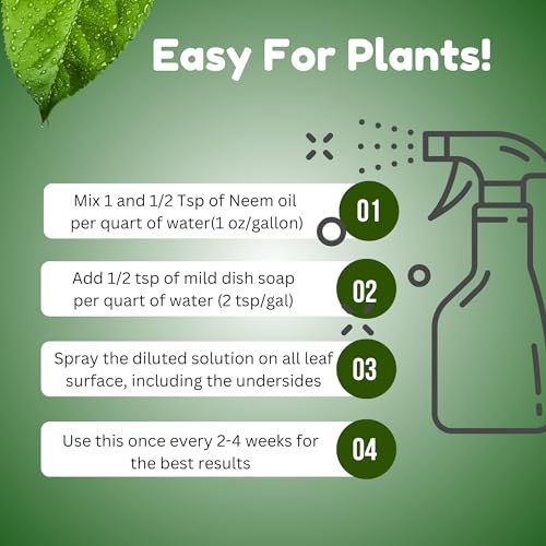 Organic 100% Cold-Pressed Neem Oil (32 Fl Oz) – Pure, Unrefined Neem Oil for Hair, Skin, Plants & Pets