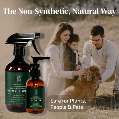 Neem Oil for Plants (Makes 480 fl oz) with Spray Bottle & Essential Oils | Indoor & Outdoor Garden