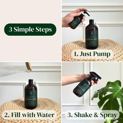 Neem Oil for Plants (Makes 480 fl oz) with Spray Bottle & Essential Oils | Indoor & Outdoor Garden