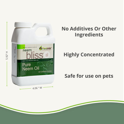 Neem Bliss 16 oz - Pure Cold-Pressed Neem Oil Concentrate | Unrefined