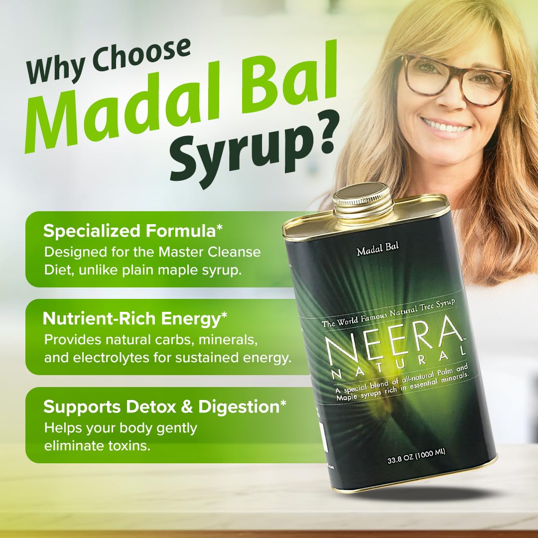 Neera Natural Madal Bal Syrup Master Cleanse – Lemonade Detox Diet, 33.8 fl oz