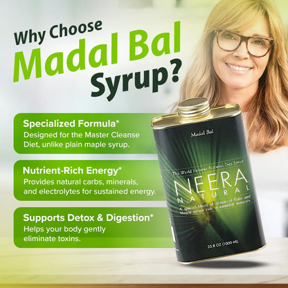 Neera Natural Madal Bal Syrup Master Cleanse – Lemonade Detox Diet, 33.8 fl oz