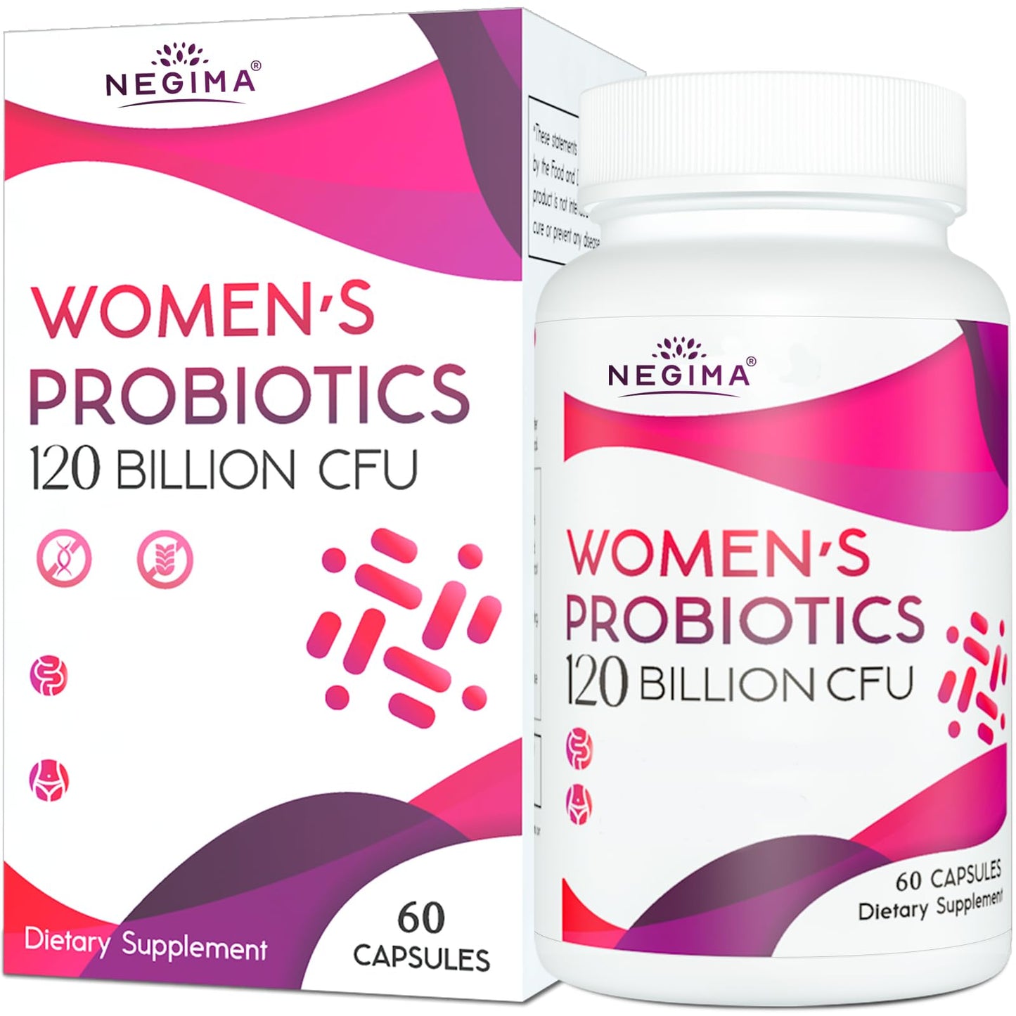 Negima Menopause Probiotics 120B CFUs - 13-in-1 Herbs & Botanicals - 60 Caps