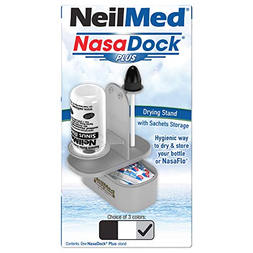 NeilMed NasaDock Plus Stand - Gray | Drying & Storage for Squeeze Bottles & Neti Pots