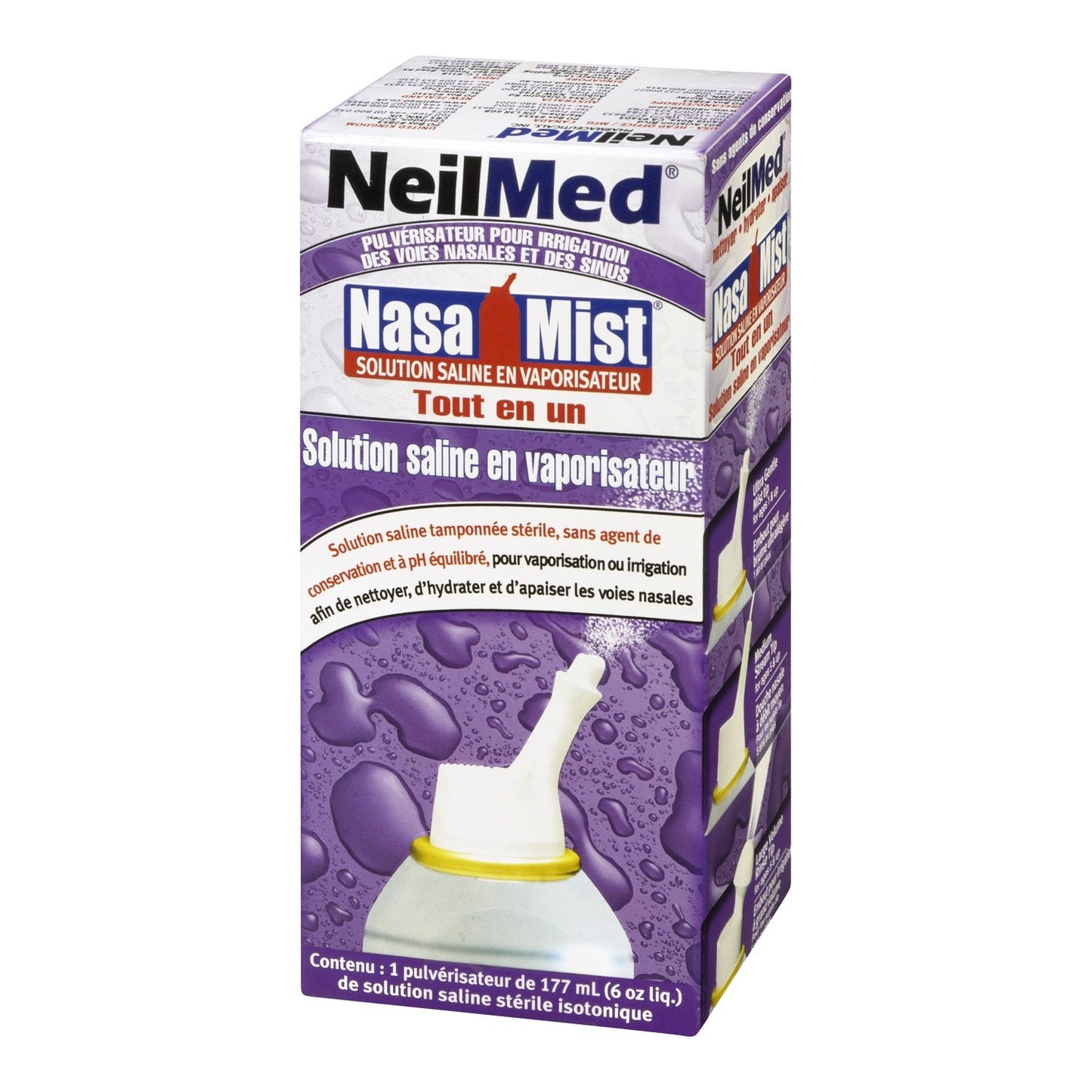 NeilMed NasaMist All in One Multi-Purpose Saline Spray, 6.3 Fl Oz