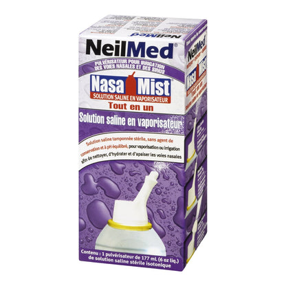 NeilMed NasaMist All in One Multi-Purpose Saline Spray, 6.3 Fl Oz