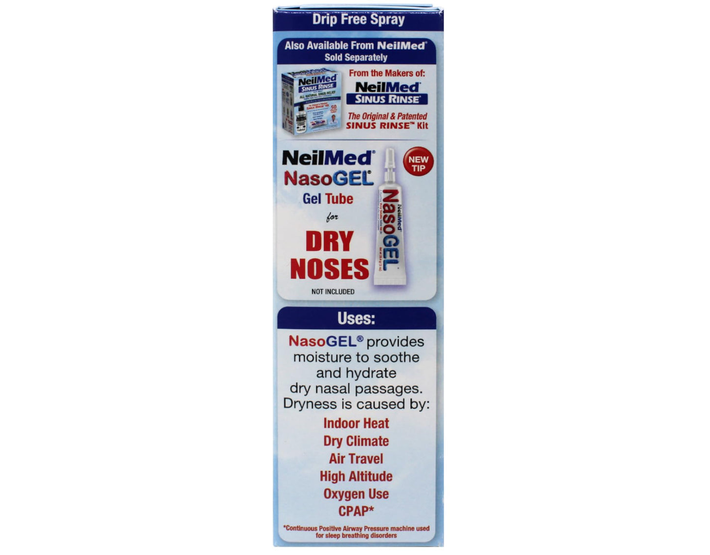 NeilMed NasoGel Drip-Free Nasal Spray – Aloe Vera & Sodium Hyaluronate (1 fl oz)