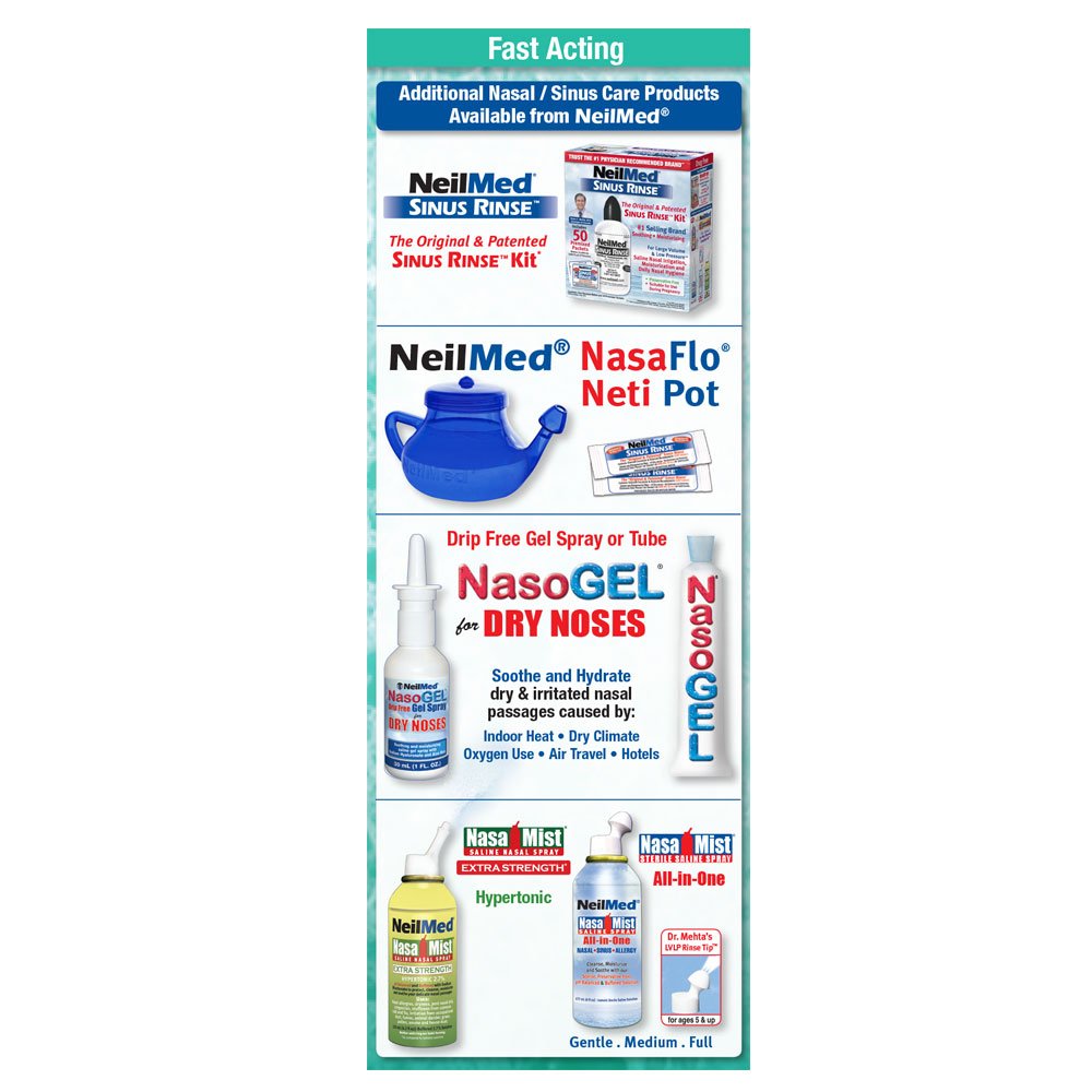 NeilMed Sinufrin Plus Decongestant Moisturizing Gel – Quick Nasal Relief, No-Drip, 0.5 fl oz