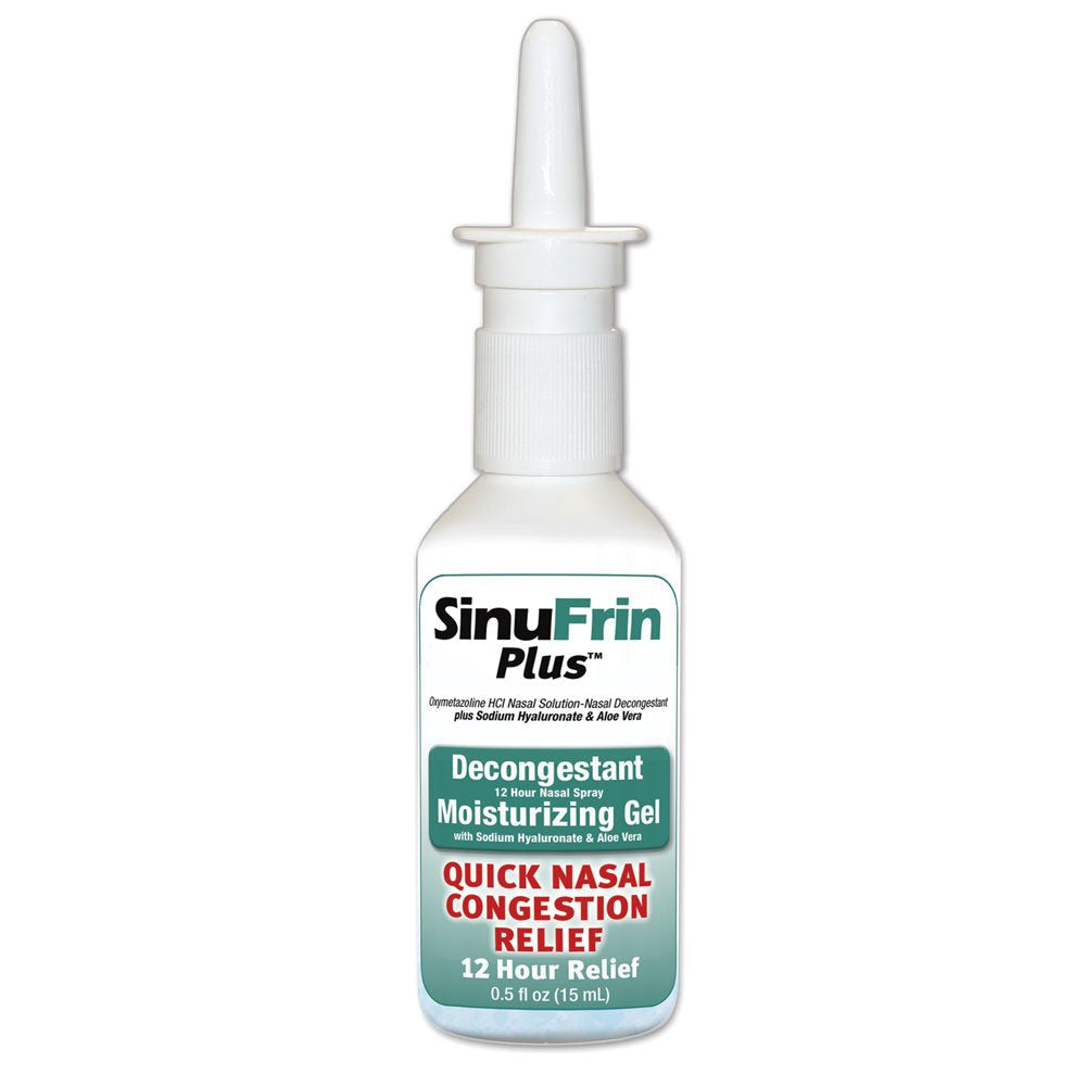NeilMed Sinufrin Plus Decongestant Moisturizing Gel – Quick Nasal Relief, No-Drip, 0.5 fl oz