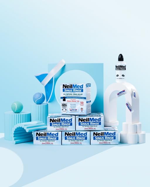 NeilMed Sinus Rinse - Complete Nasal Irrigation Kit (50 Count)