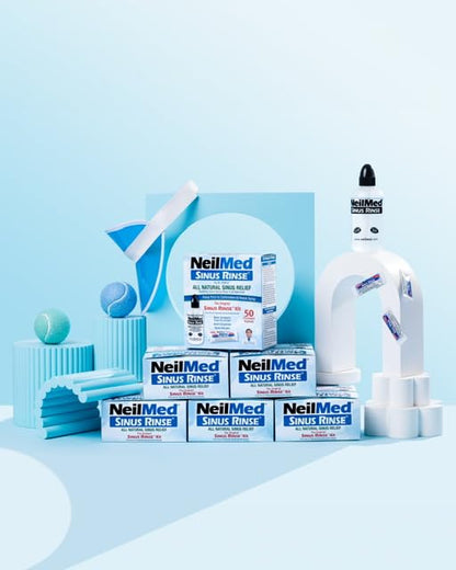 NeilMed Sinus Rinse - Complete Nasal Irrigation Kit (50 Count)