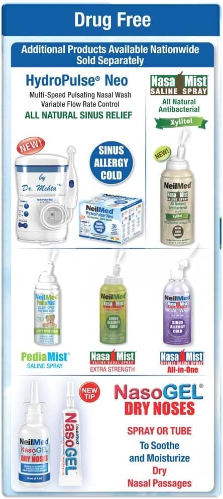 NeilMed Sinus Rinse Kit – Complete Large-Volume Nasal Irrigation (Pack of 2, 50 Count)