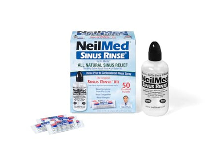 NeilMed Sinus Rinse - Complete Nasal Irrigation Kit (50 Count)