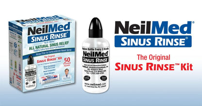 NeilMed Sinus Rinse - Complete Nasal Irrigation Kit (50 Count)