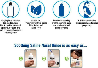 NeilMed Sinus Rinse Kit – Complete Large-Volume Nasal Irrigation (Pack of 2, 50 Count)