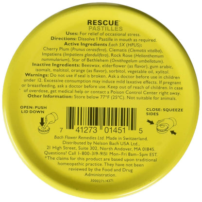 Nelson Bach USA Rescue Remedy Pastilles 12-Pack | Bach Flower Essences