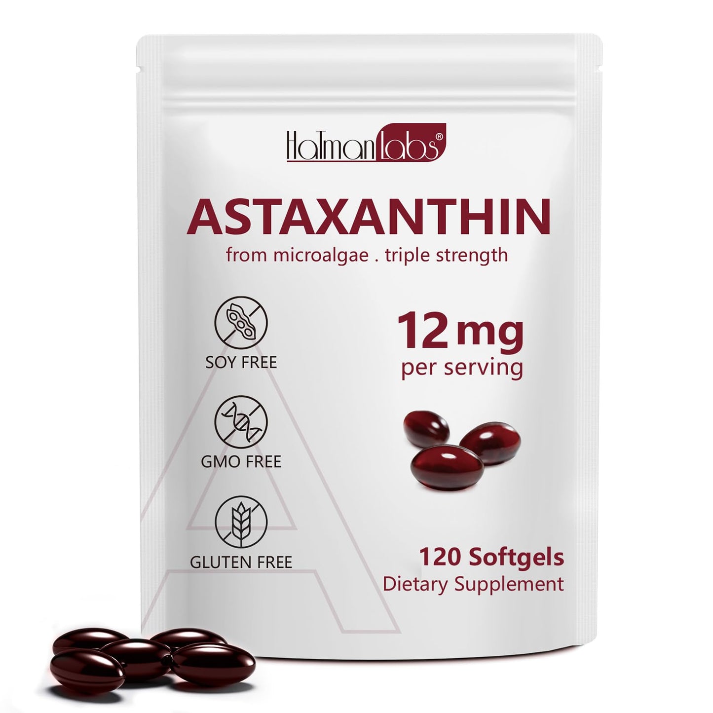 NenMaoKeNu Astaxanthin 12mg – Premium Antioxidant Softgels (120 Count) for Eye, Immune & Skin Health
