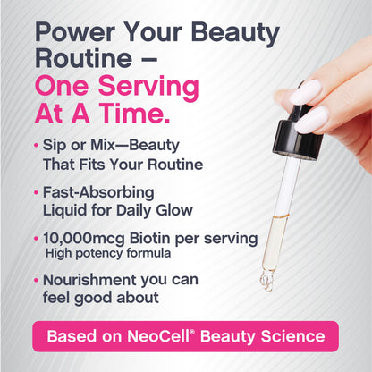 NeoCell Biotin Liquid Drops 10000mcg – 2oz Berry Flavor | Hair, Skin & Nails