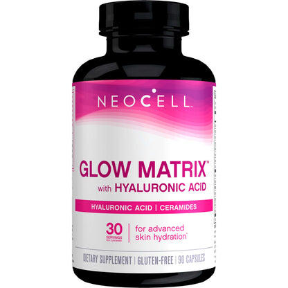 NeoCell Glow Matrix with Hyaluronic Acid - 90 Capsules | Skin Hydration