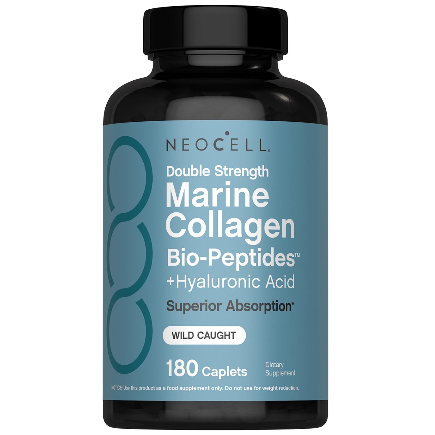 NeoCell Marine Collagen Peptides – 180 Caplets with Hyaluronic Acid