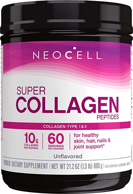 NeoCell Super Collagen Peptides – Grass-Fed Type 1 & 3, Unflavored, 21.2 oz BritishVita | Premium UK Vitamins & Wellness Supplements
