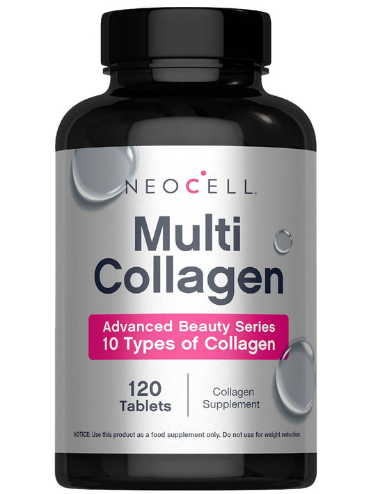 NeoCell Super Multi Collagen Peptides – 120 Tablets | 10 Types of Collagen | Skin, Hair & Nails BritishVita | Premium UK Vitamins & Wellness Supplements