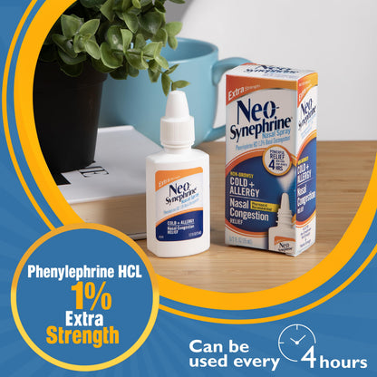 Neo-Synephrine Nasal Spray Extra Strength Formula 0.50 oz – Value Pack (4 Bottles)