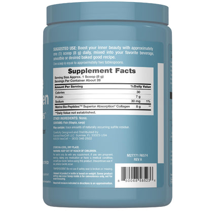 NeoCell Marine Collagen Peptides Powder – 8 oz Unflavored | Superior Absorption | Hair, Skin & Nails
