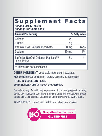 NeoCell Super Collagen C Type I & III - 250 Tablets | Skin Support
