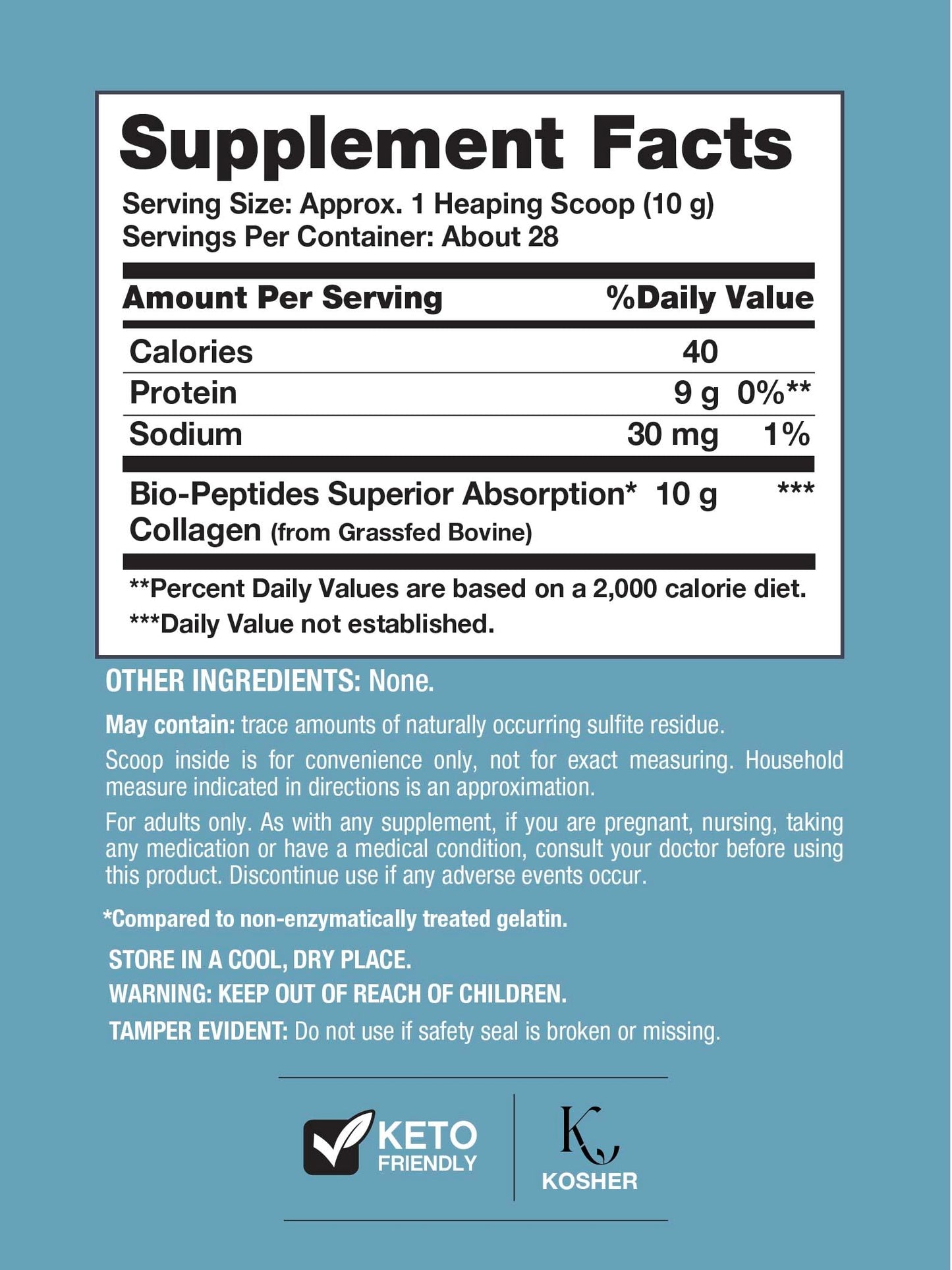 NeoCell Collagen Bio-Peptides Powder - 10oz | Grass-Fed, 18 Essential Amino Acids