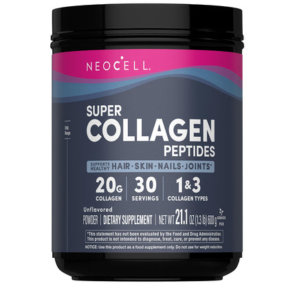 NeoCell Super Collagen Peptides - Unflavored Powder (21.2 oz, 1 Canister)