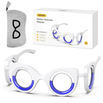 NEOISM Motion Sickness Glasses – Travel Anti-Nausea Eyewear for Cars, Boats & Planes