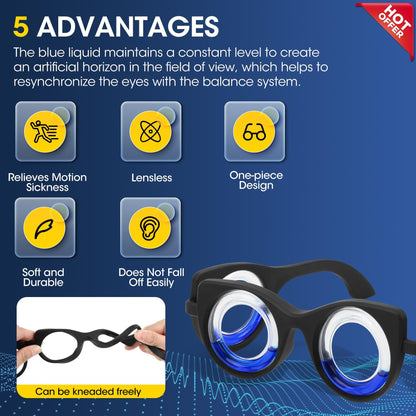 NEOISM Motion Sickness Glasses – Portable Anti-Nausea Travel Glasses for Car, Air & Sea (Adults & Kids)