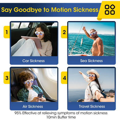 NEOISM Motion Sickness Glasses – Portable, Stabilizing Travel Glasses for Cars, Planes & Boats